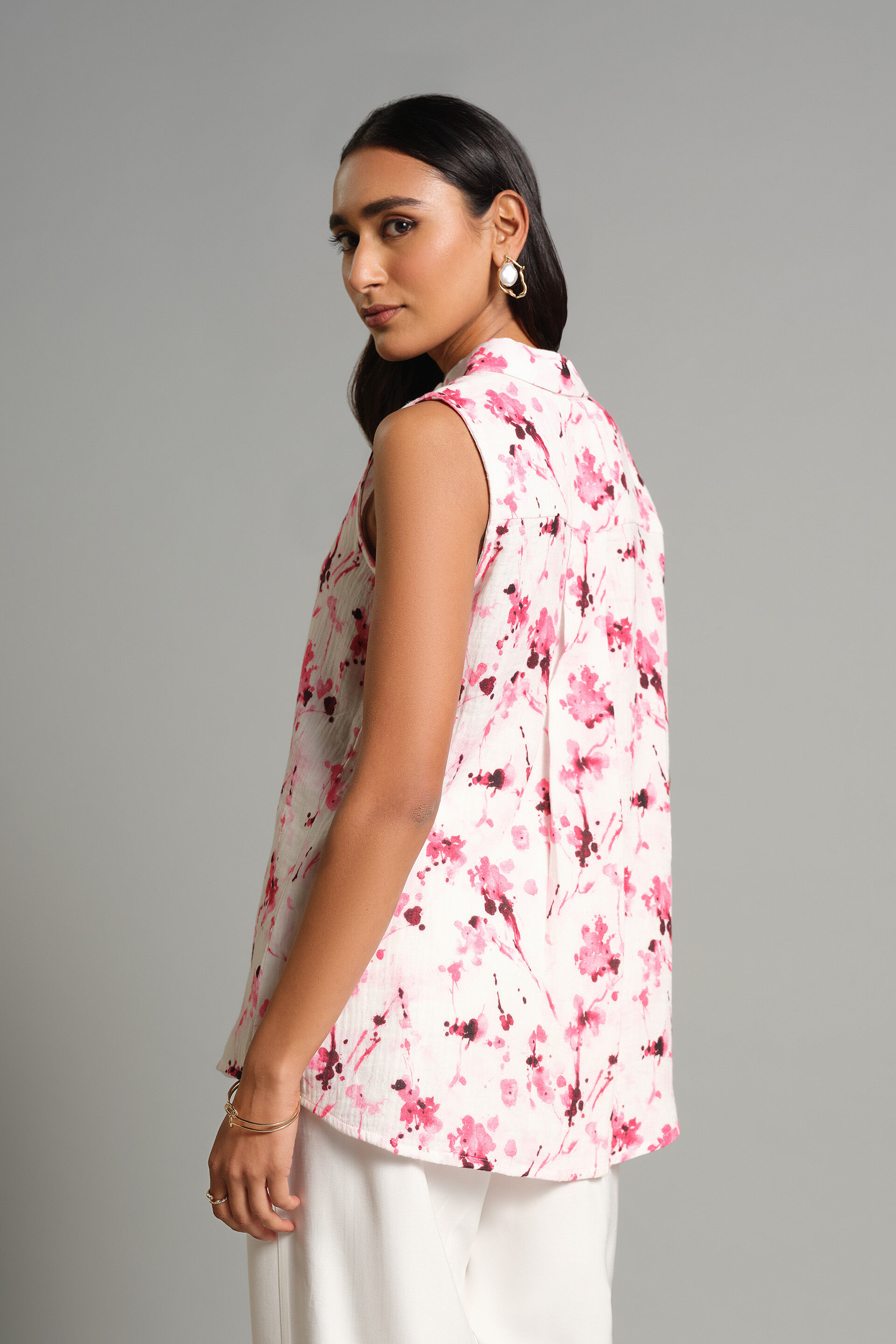 Floral Spot Shirt, Pink, image 5